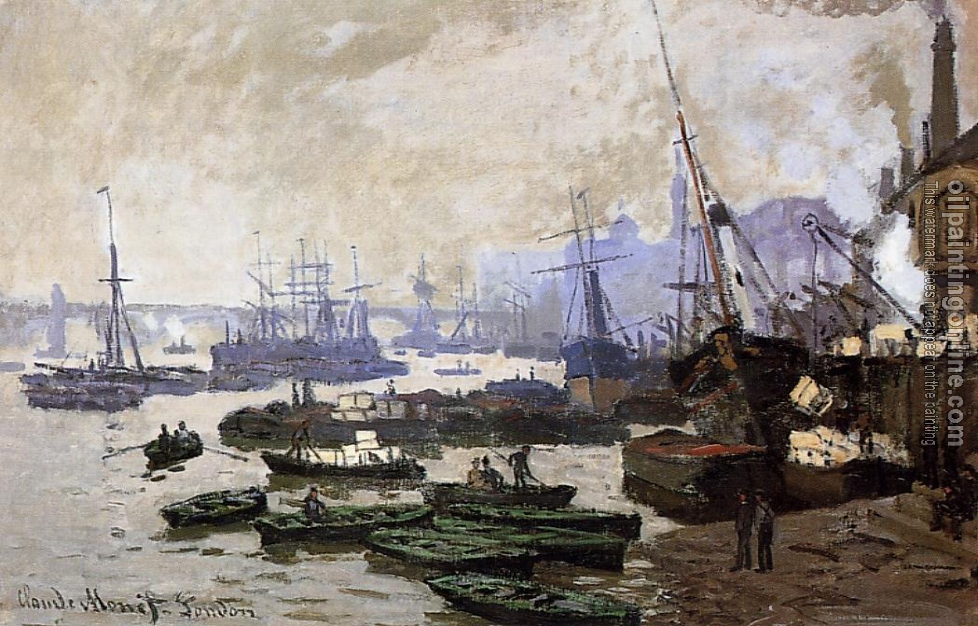 Monet, Claude Oscar - Boats in the Port of London